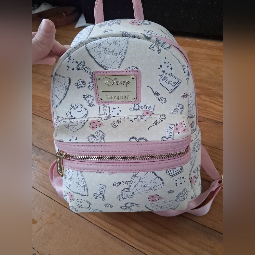 Disney Belle Beauty And The Beast Mini Loungefly Backpack